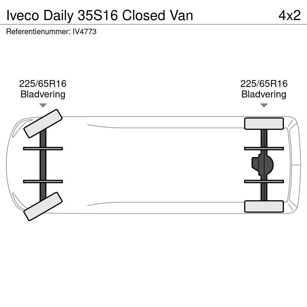 Iveco Daily 35S16 Closed Van Kastenwagen