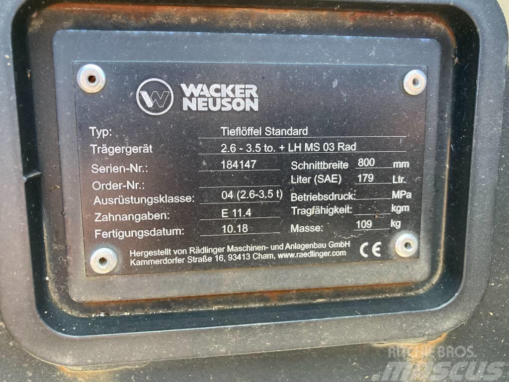Wacker Neuson Tieflöffel 800mm MS03 Radlog Brecherlöffel