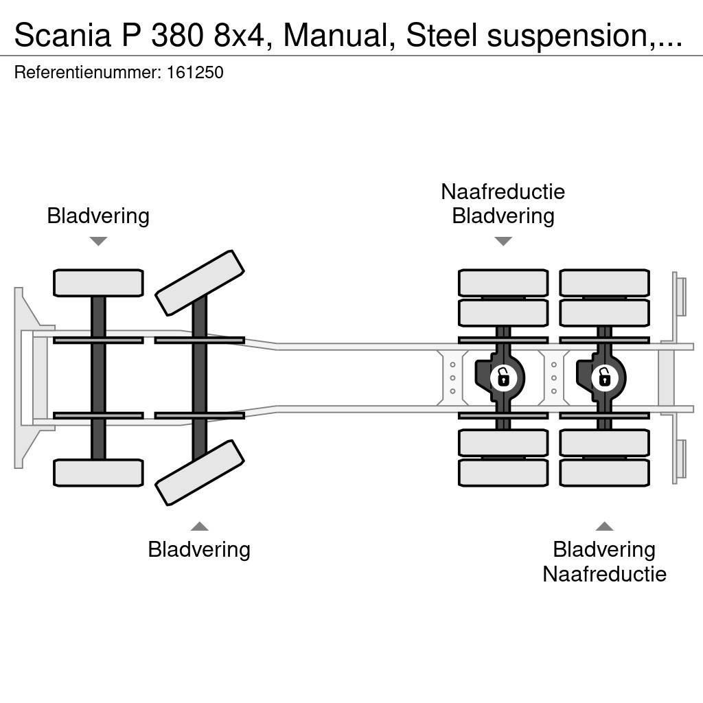 Scania P 380 8x4, Manual, Steel suspension, Liebherr, 9 M Beton-Mischfahrzeuge