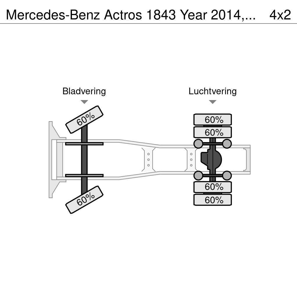 Mercedes-Benz Actros 1843 Year 2014, EURO6, Stand Airco + More O Sattelzugmaschinen