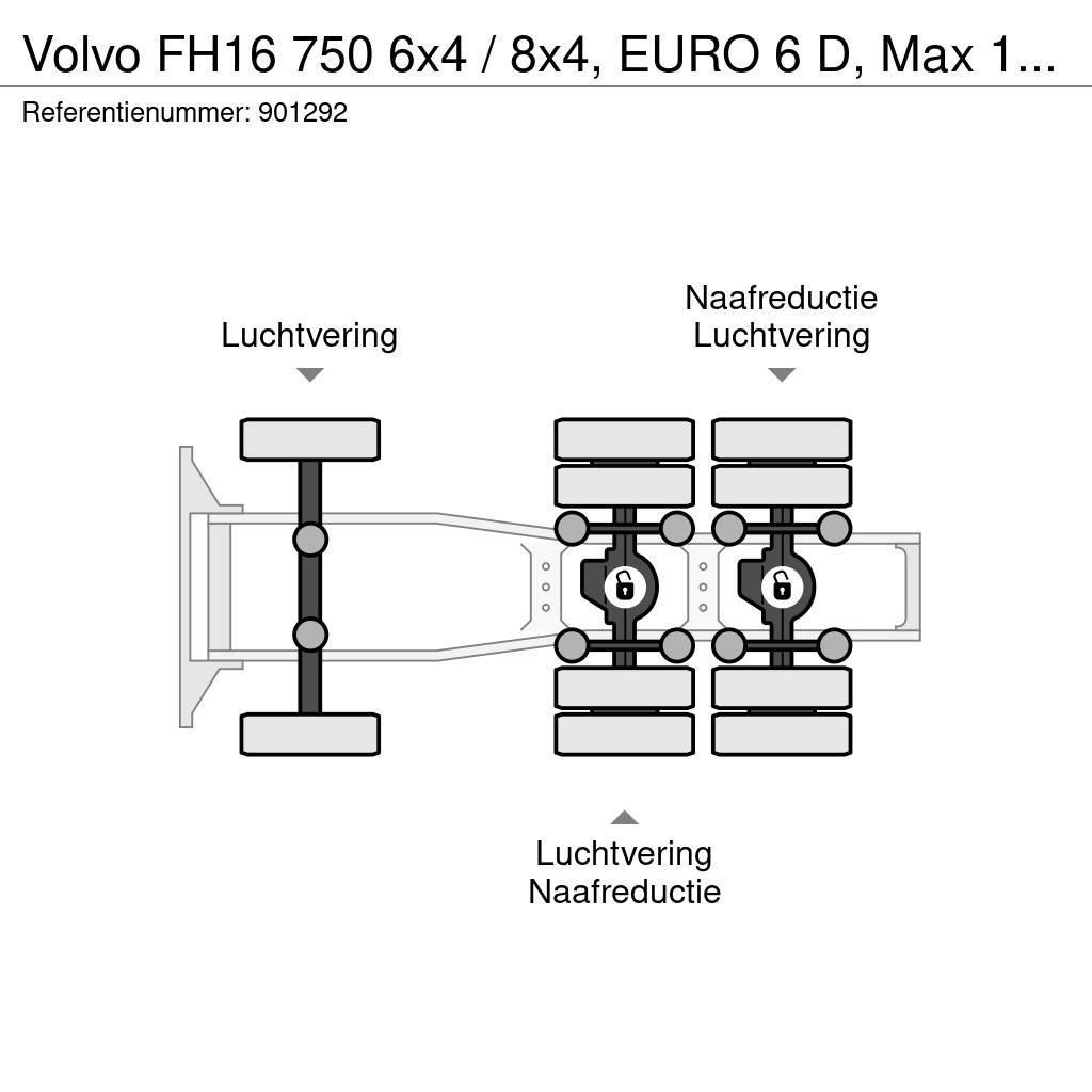 Volvo FH16 750 6x4 / 8x4, EURO 6 D, Max 150.000 kg, Reta Sattelzugmaschinen