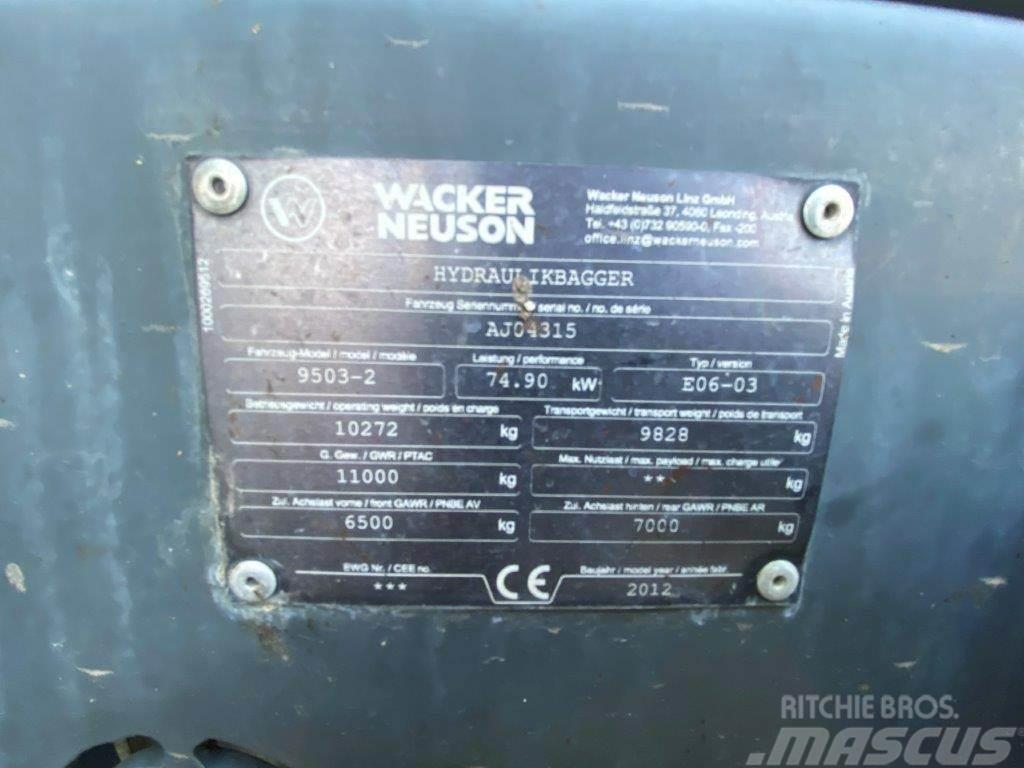 Wacker Neuson 9503-2 WD Mobilbagger Klima Löffel MS08 Mobilbagger