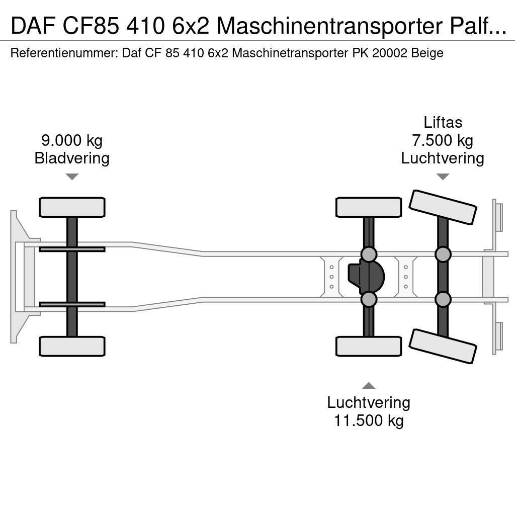 DAF CF85 410 6x2 Maschinentransporter Palfinger PK 200 Autotransporter