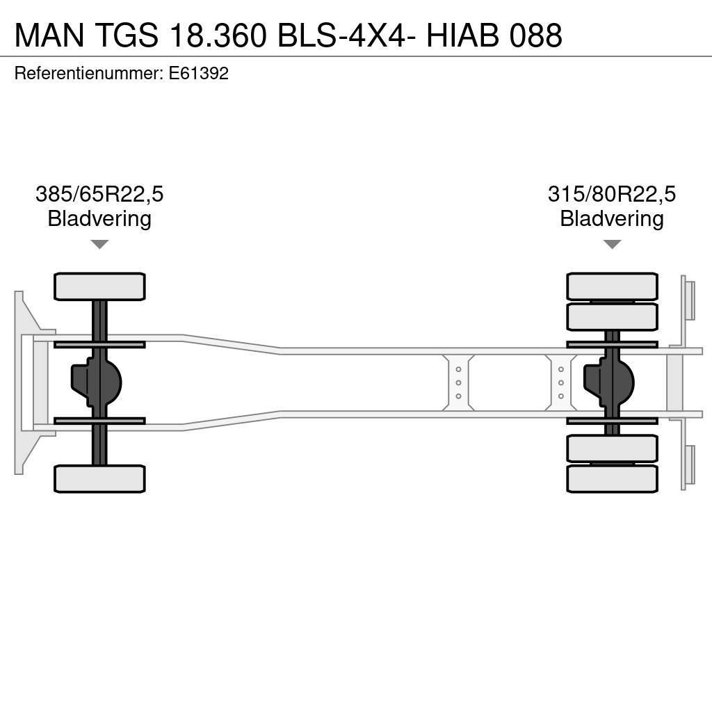 MAN TGS 18.360 BLS-4X4- HIAB 088 Kipper