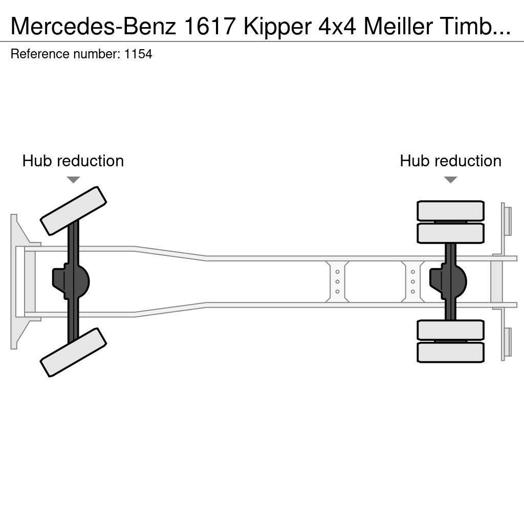 Mercedes-Benz 1617 Kipper 4x4 Meiller Timber Crane Big Axle Good Kipper