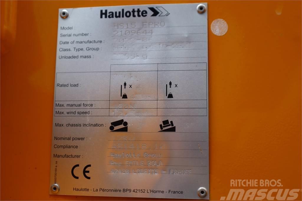 Haulotte HS15EPRO Valid Inspection, *Guarantee! Full Electr Scheren-Arbeitsbühnen