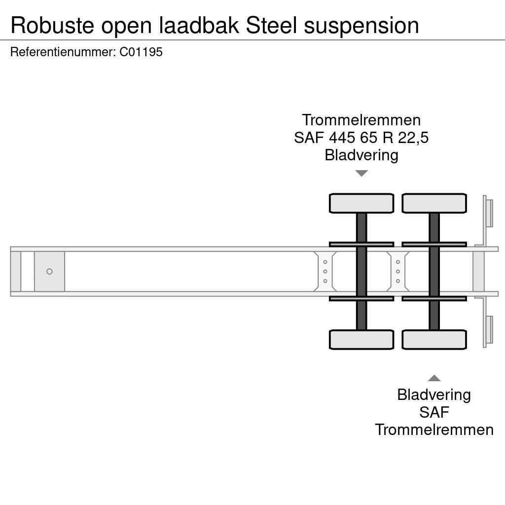 Robuste open laadbak Steel suspension Pritschenauflieger