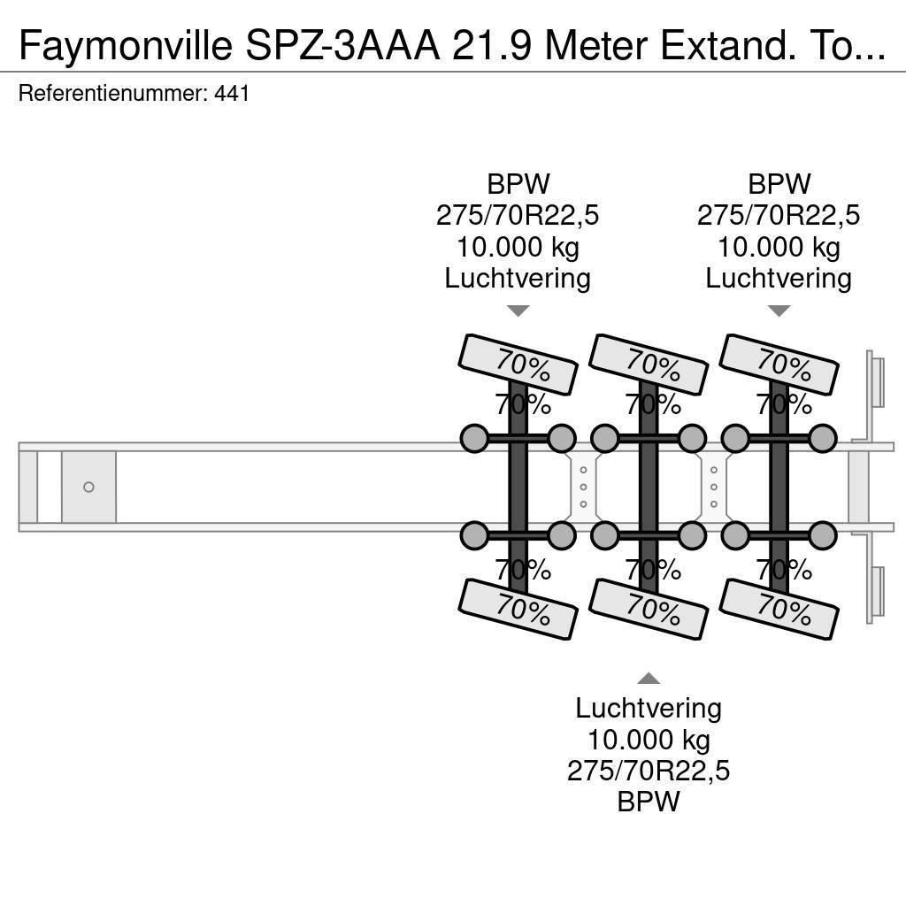 Faymonville SPZ-3AAA 21.9 Meter Extand. Total lenght: 35.5 met Pritschenauflieger
