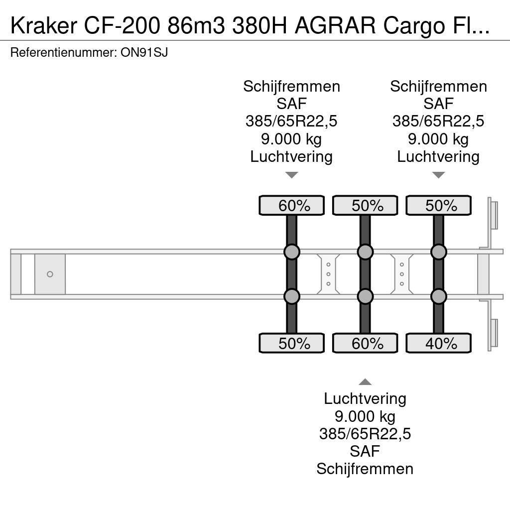 Kraker CF-200 86m3 380H AGRAR Cargo Floor Alcoa dura brig Schubbodenauflieger