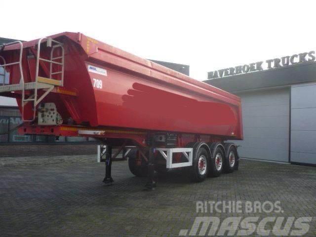 MOL 28m3 3 axle tipper trailer Alubox - Steelchassis ( Kippladerauflieger