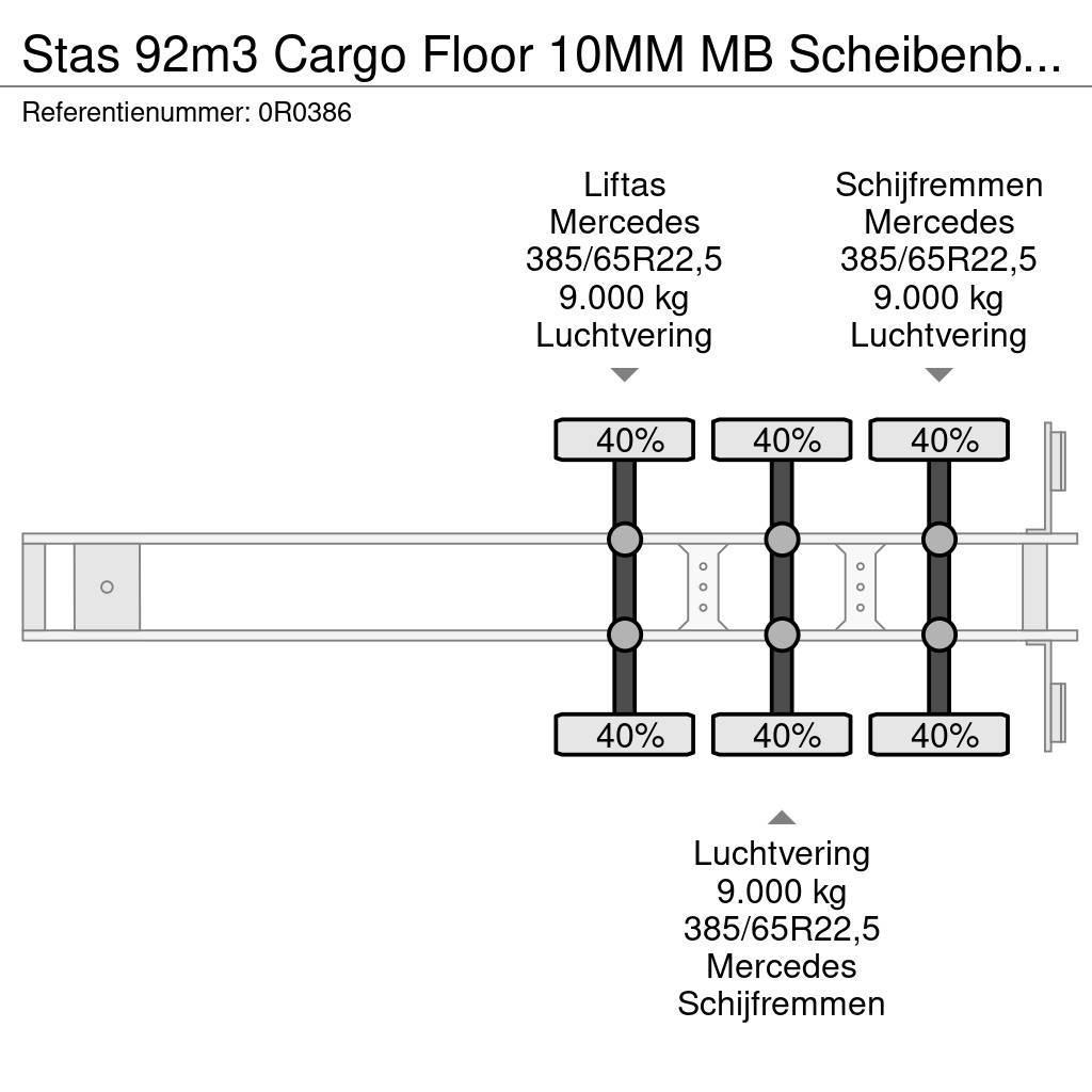 Stas 92m3 Cargo Floor 10MM MB Scheibenbremsen Liftachse Schubbodenauflieger