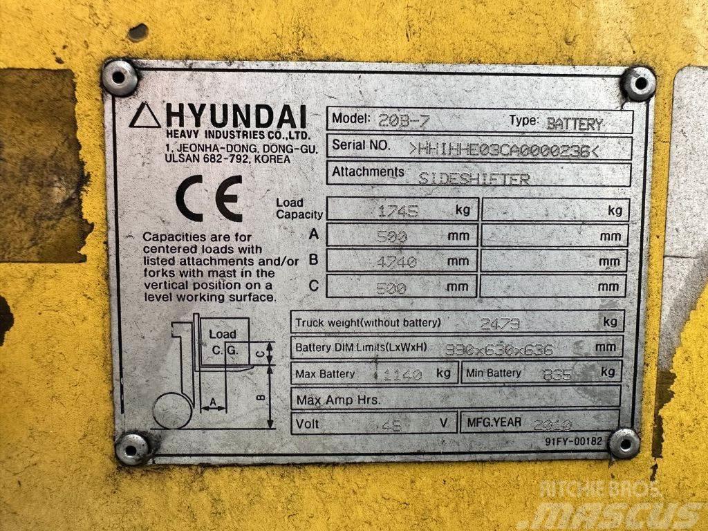 Hyundai 20 B 7 Elektro Stapler