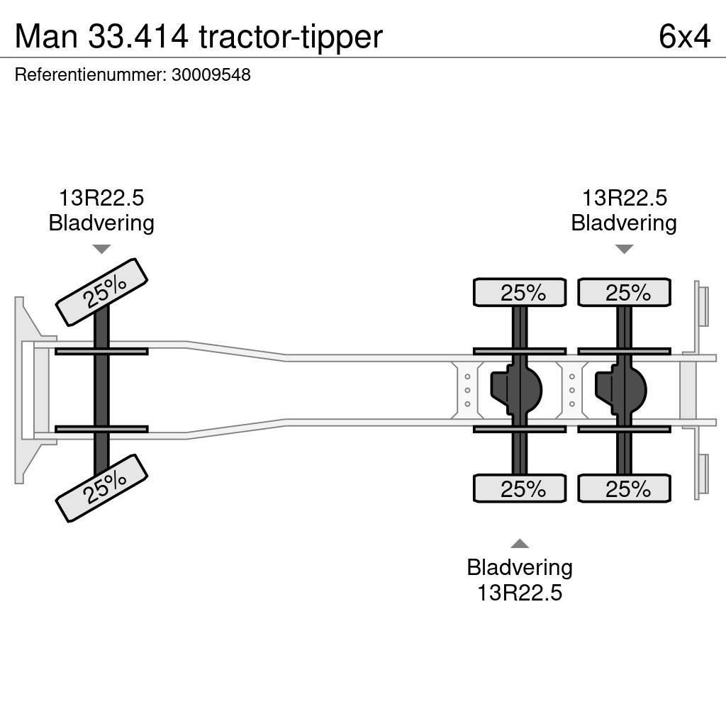 MAN 33.414 tractor-tipper Kipper