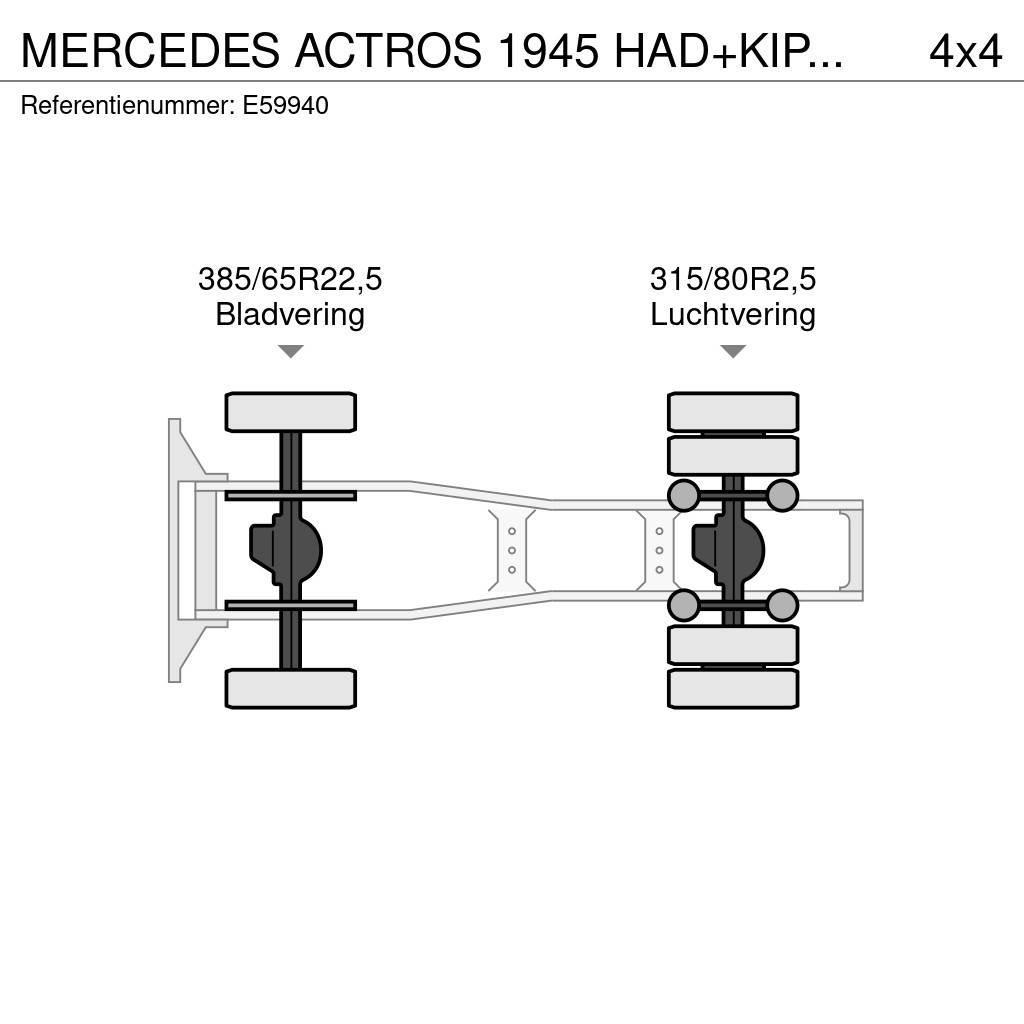 Mercedes-Benz ACTROS 1945 HAD+KIPHYDR. Sattelzugmaschinen