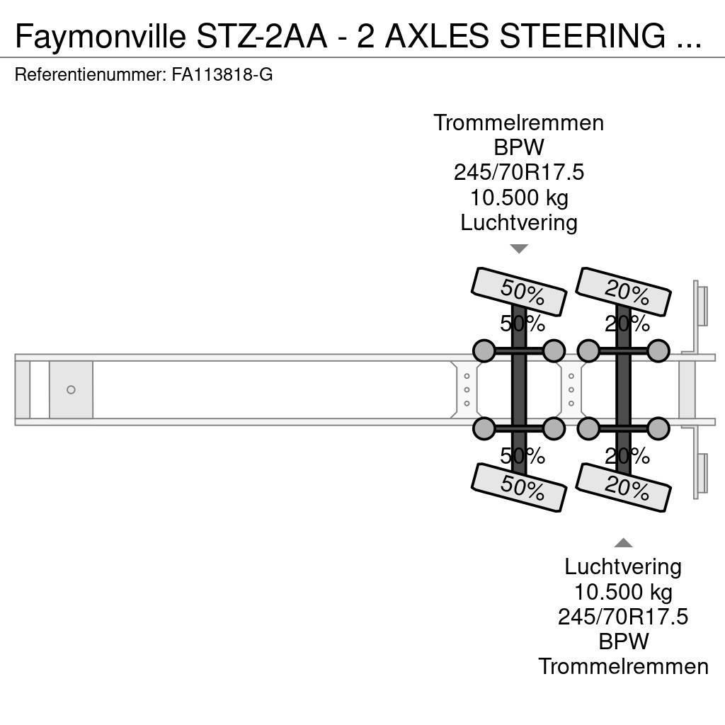 Faymonville STZ-2AA - 2 AXLES STEERING - BED: 7,40 + 3,55 METE Tieflader-Auflieger