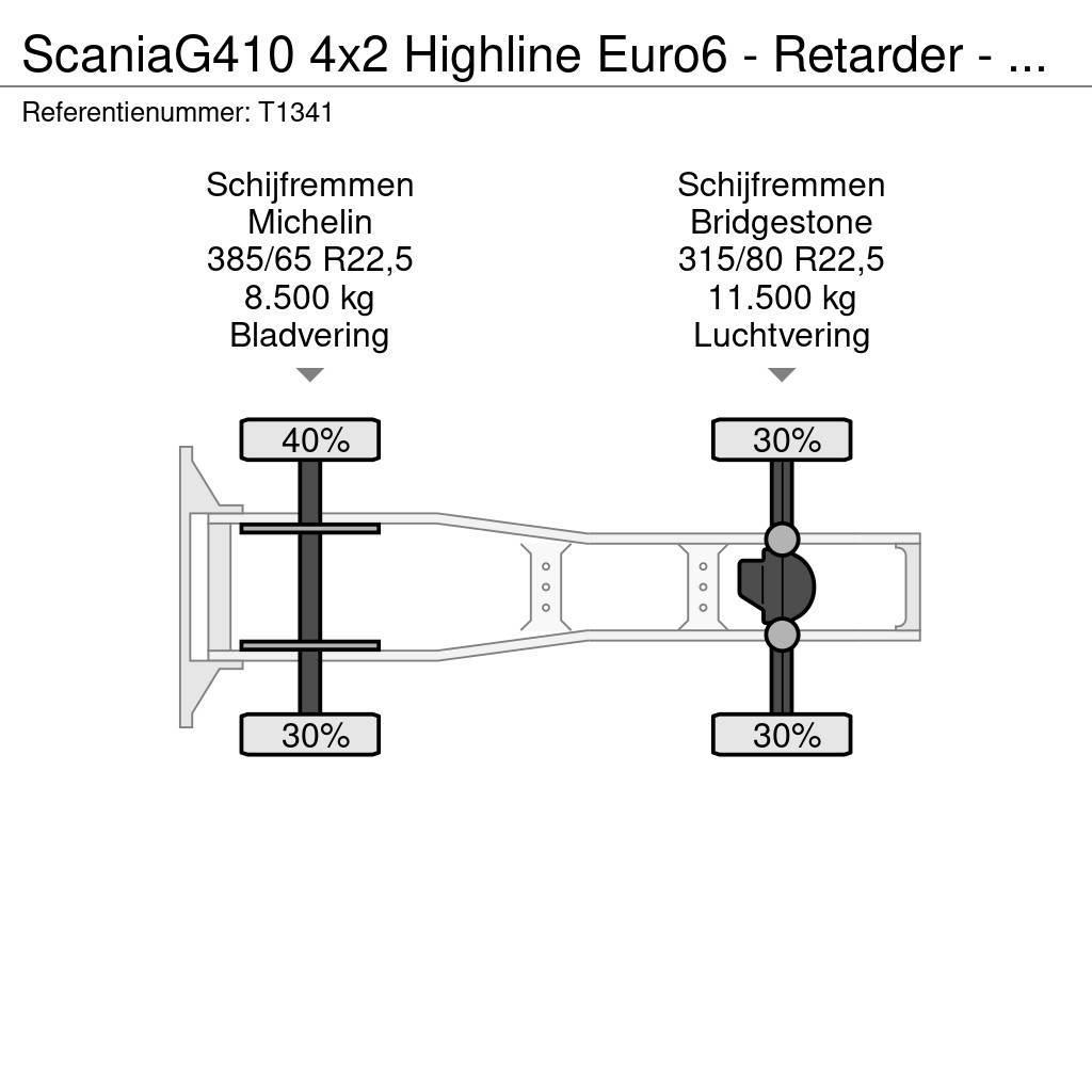 Scania G410 4x2 Highline Euro6 - Retarder - PTO - KiepHyd Sattelzugmaschinen