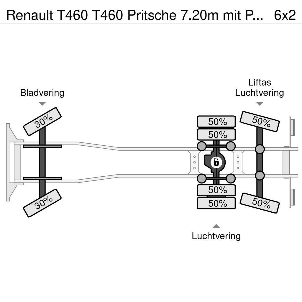 Renault T460 T460 Pritsche 7.20m mit Plane/Spriegel EU6 Pritsche & Plane