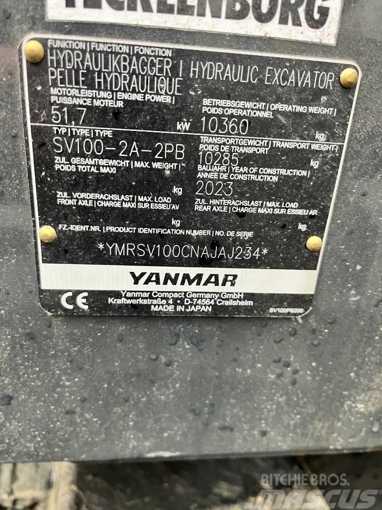 Yanmar SV100-2A 2PB Verstellausleger Powertilt HS08 Midibagger  7t - 12t