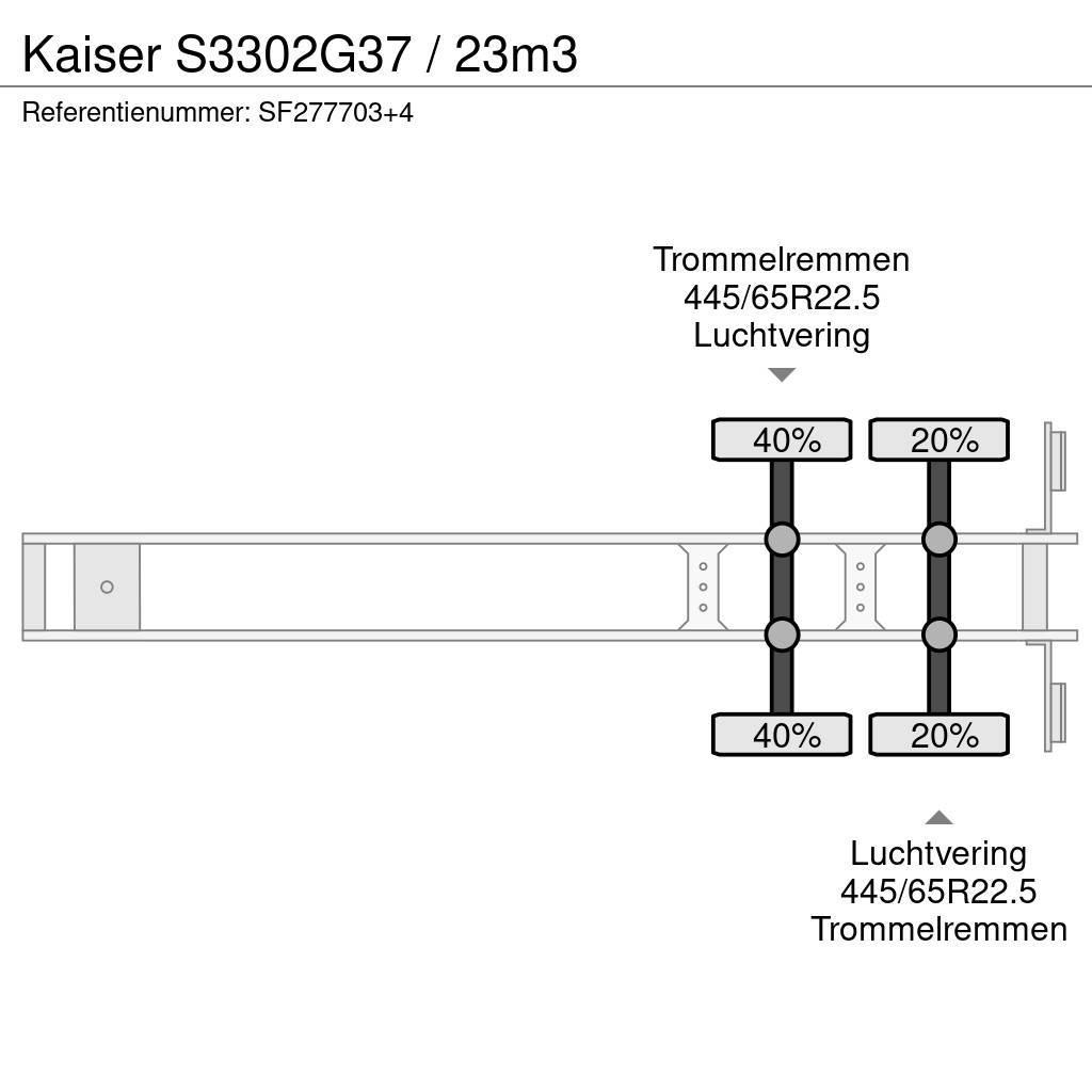 Kaiser S3302G37 / 23m3 Kippladerauflieger