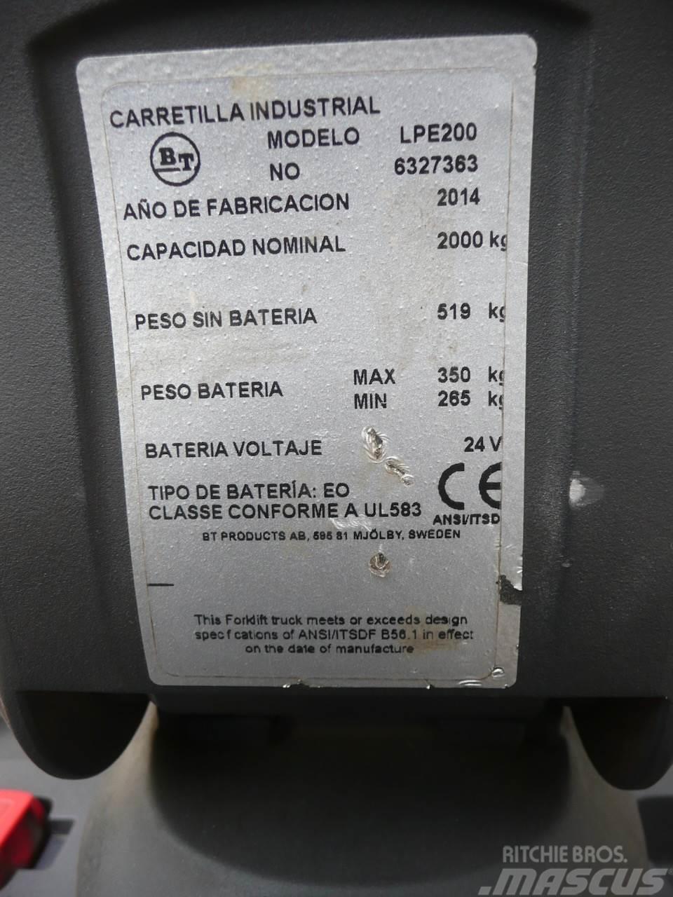 BT LPE 200 Gabelstapler mit Fahrerstand
