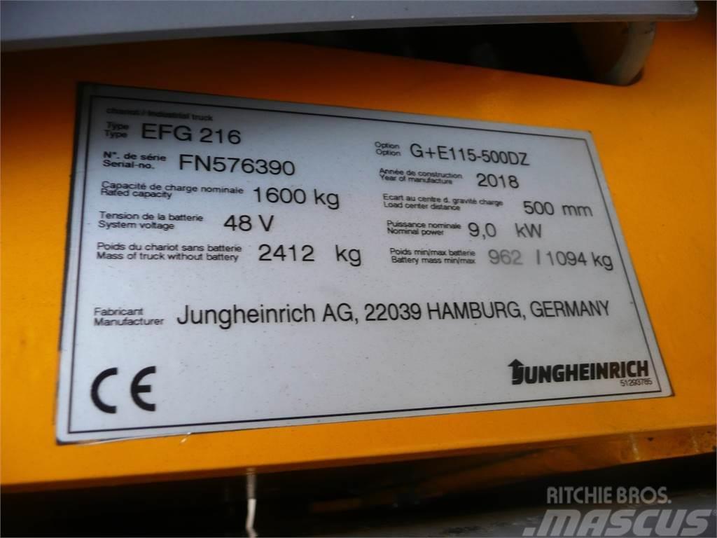 Jungheinrich EFG 216 500 DZ Elektro Stapler