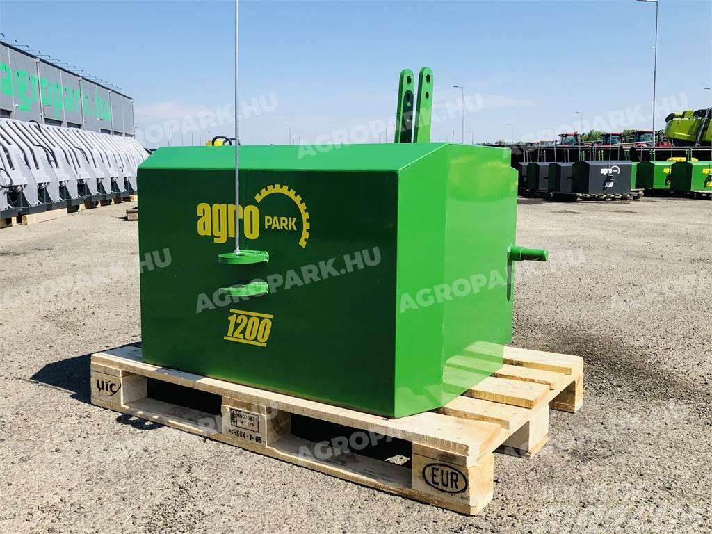  1200 kg front hitch weight, in green color Frontgewichte
