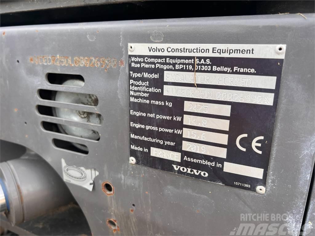 Volvo ECR25D - 2,5T / Powertilt, centralsmøring & planer Minibagger < 7t