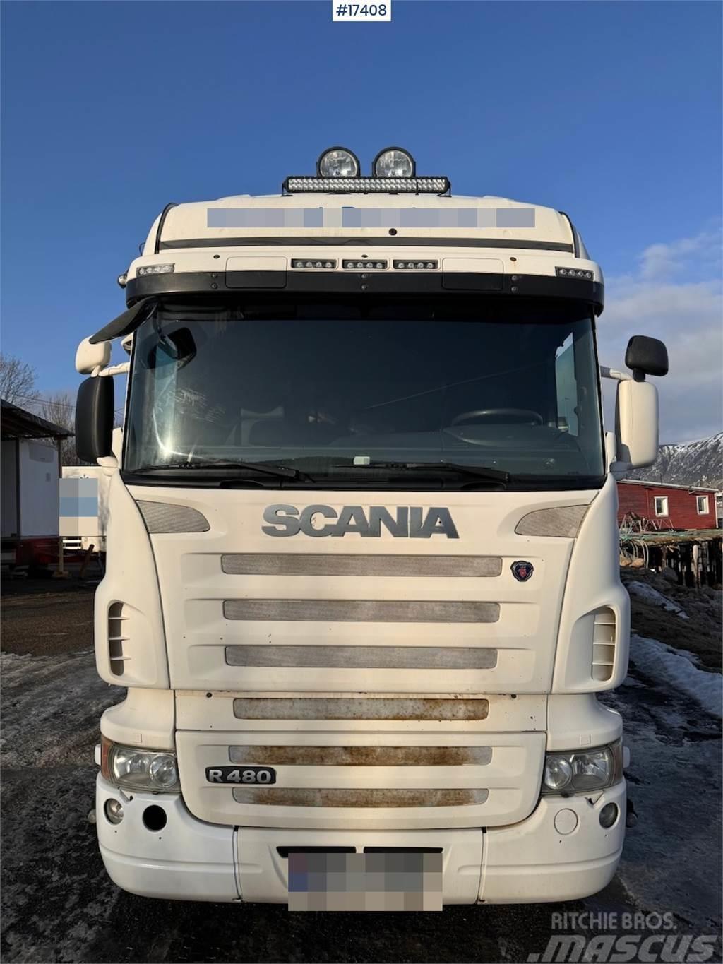 Scania R480 6x2 box truck w/ rear lift Kastenaufbau