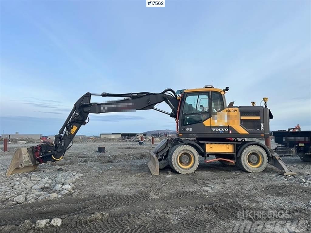 Volvo EW160E Wheeled digger with Gps, tlit, trailer hyd. Mobilbagger