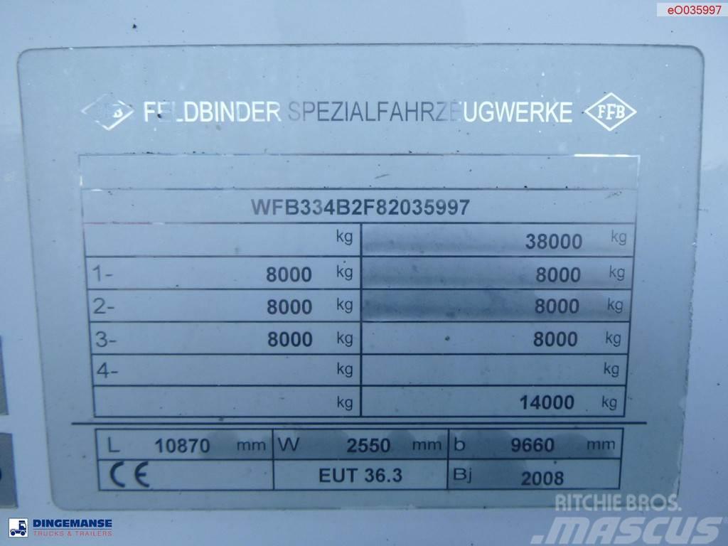 Feldbinder Powder tank alu 36 m3 / 1 comp + compressor Tankauflieger