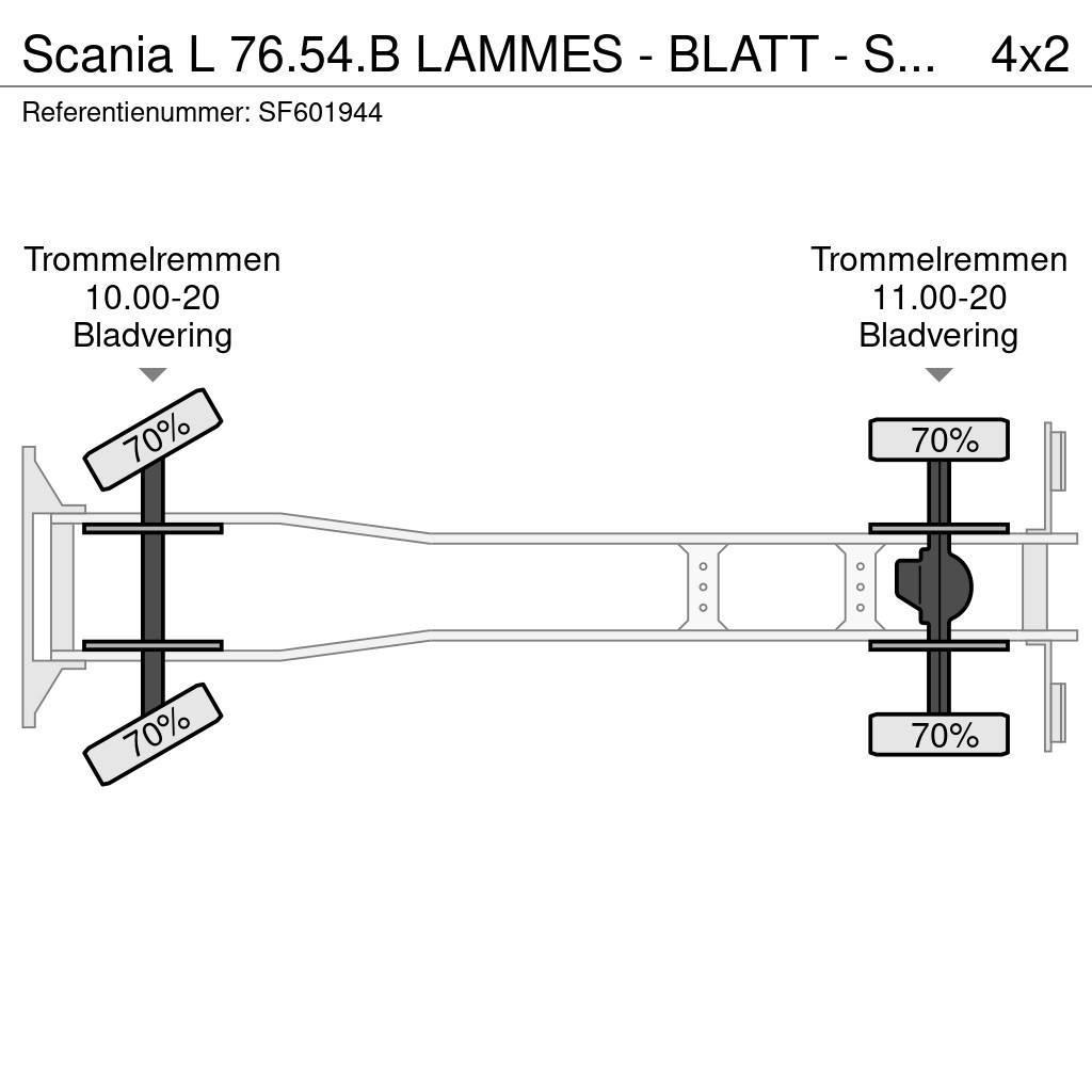 Scania L 76.54.B LAMMES - BLATT - SPRING Pritschenwagen/Pritschenwagen mit Seitenklappe