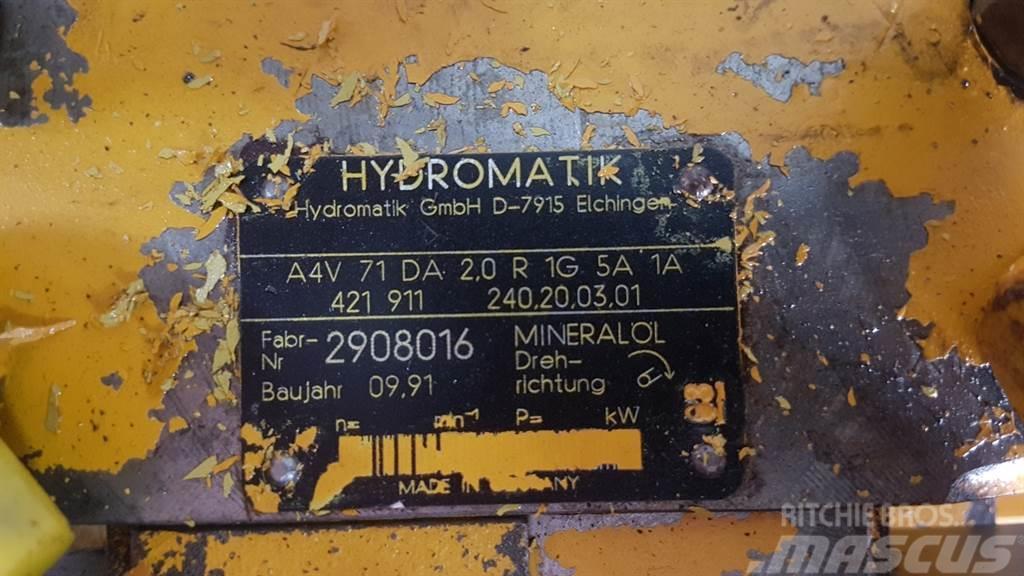 Ahlmann AZ10-Hydromatik A4V71DA2.0R1G5A1A-Drive pump Hydraulik