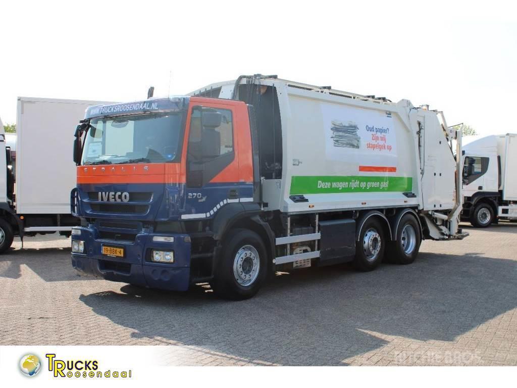 Iveco Stralis 270 CNG + GARBAGE + EURO 5 + 6X2 + RETARDE Müllwagen