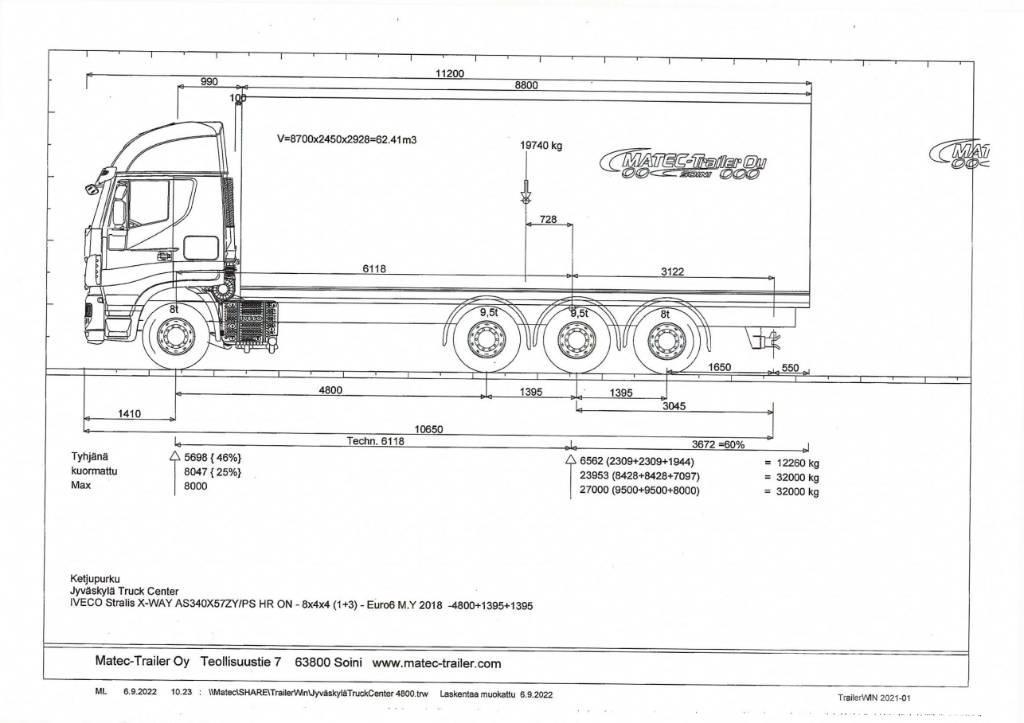 Iveco X-Way 570 8x4x4 Holztransportanhänger