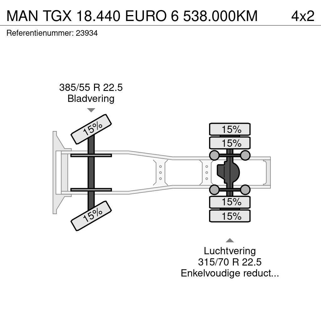 MAN TGX 18.440 EURO 6 538.000KM Sattelzugmaschinen
