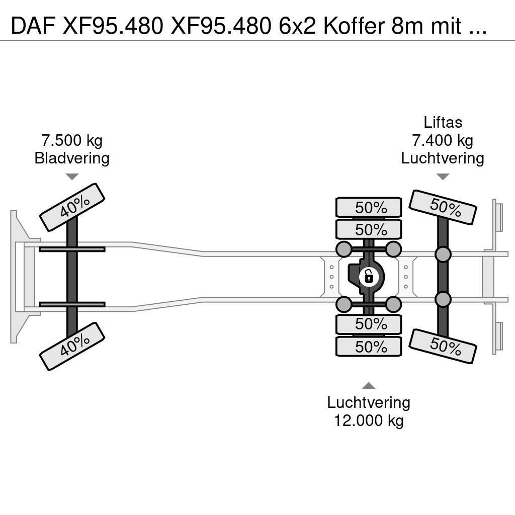 DAF XF95.480 XF95.480 6x2 Koffer 8m mit LBW Kastenaufbau