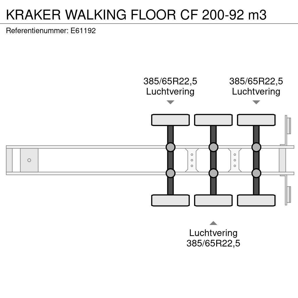 Kraker WALKING FLOOR CF 200-92 m3 Schubbodenauflieger
