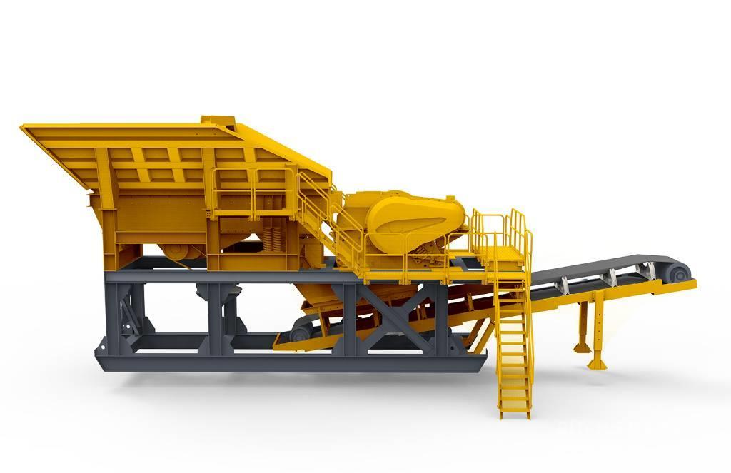 Kinglink Skid Mounted Portable Jaw Crusher Plant Mobile Brecher