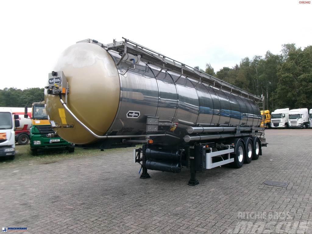 Van Hool Chemical tank inox 33 m3 / 3 comp / ADR 30-03-2024 Tankauflieger