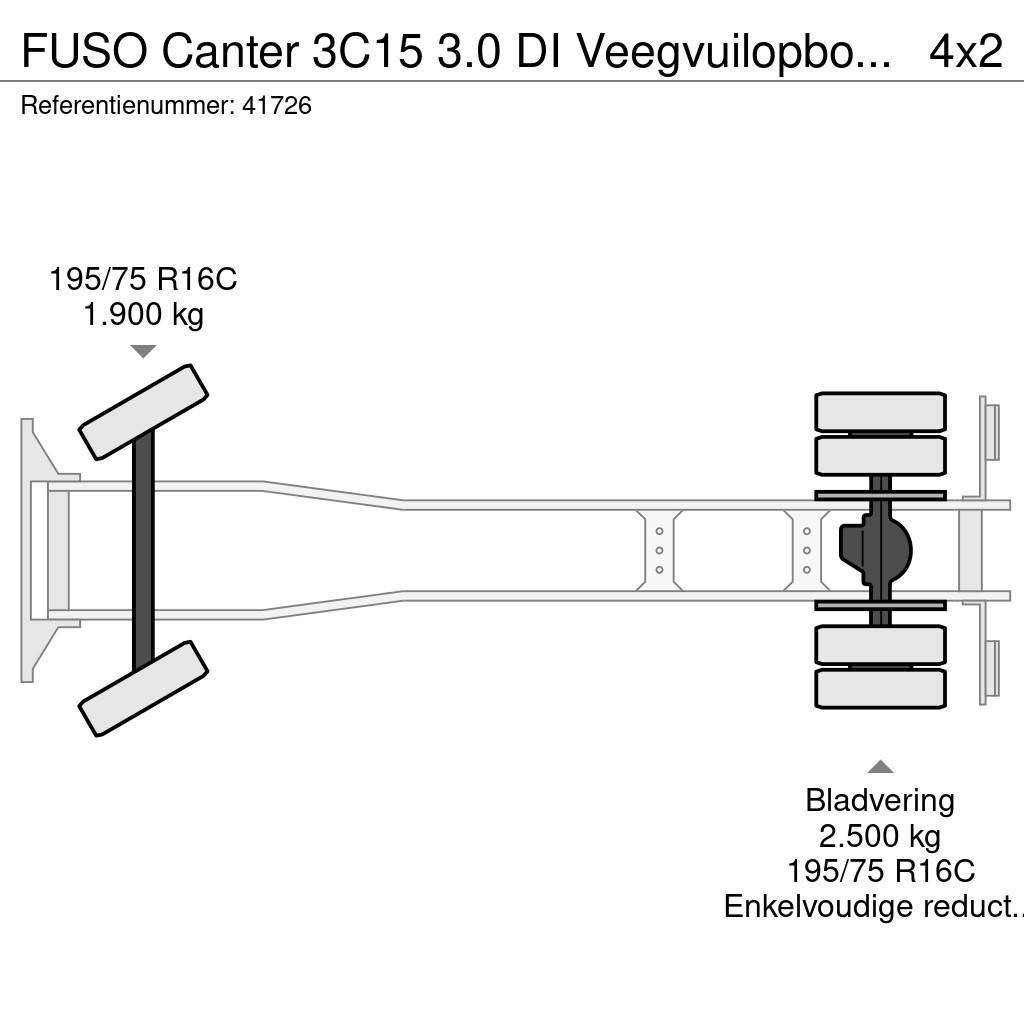 Fuso Canter 3C15 3.0 DI Veegvuilopbouw met belading Müllwagen