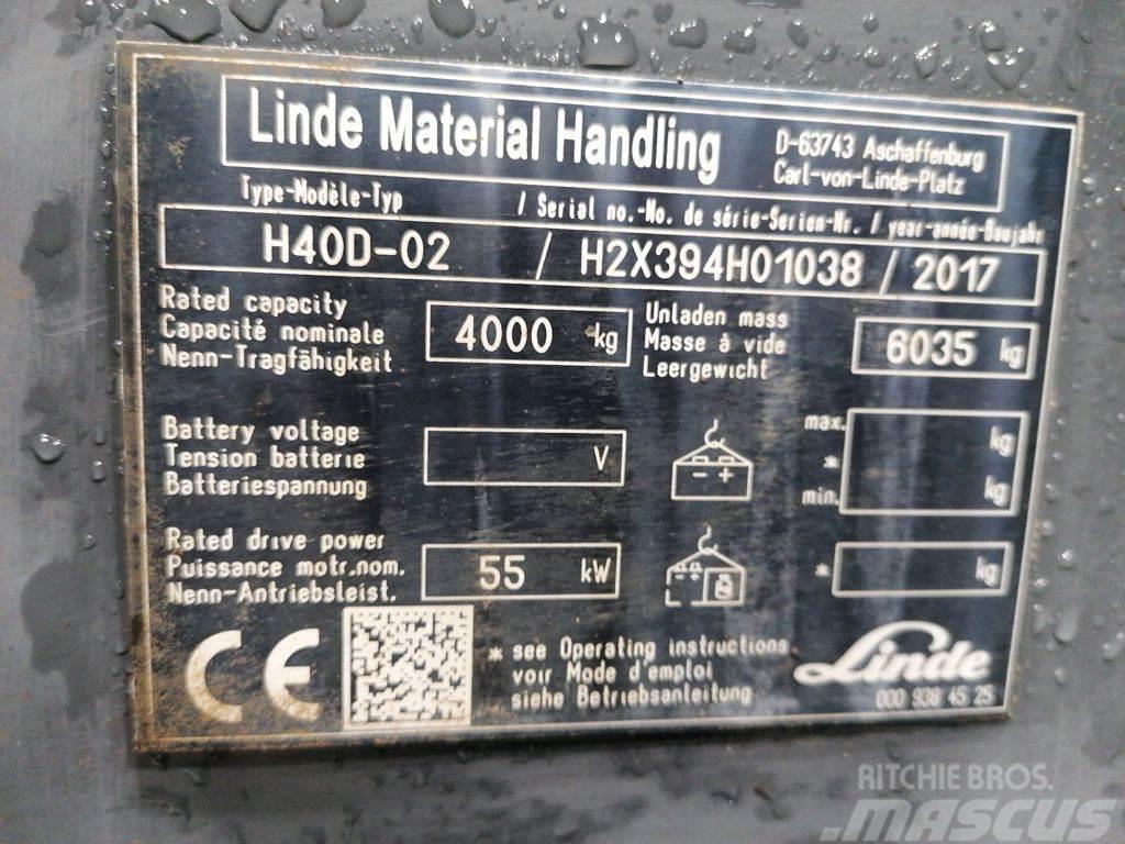 Linde H40D-02 Diesel Stapler