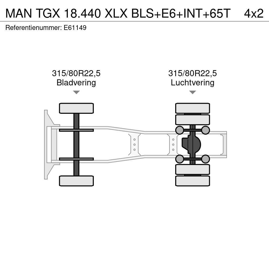 MAN TGX 18.440 XLX BLS+E6+INT+65T Sattelzugmaschinen