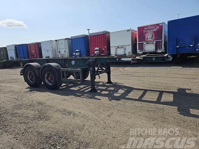  Flandria 2 AXLE 20 FT CHASSIS STEEL SUSPENSION ROR Containerauflieger