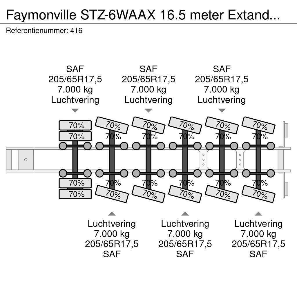 Faymonville STZ-6WAAX 16.5 meter Extandable Powersteering Germ Tieflader-Auflieger
