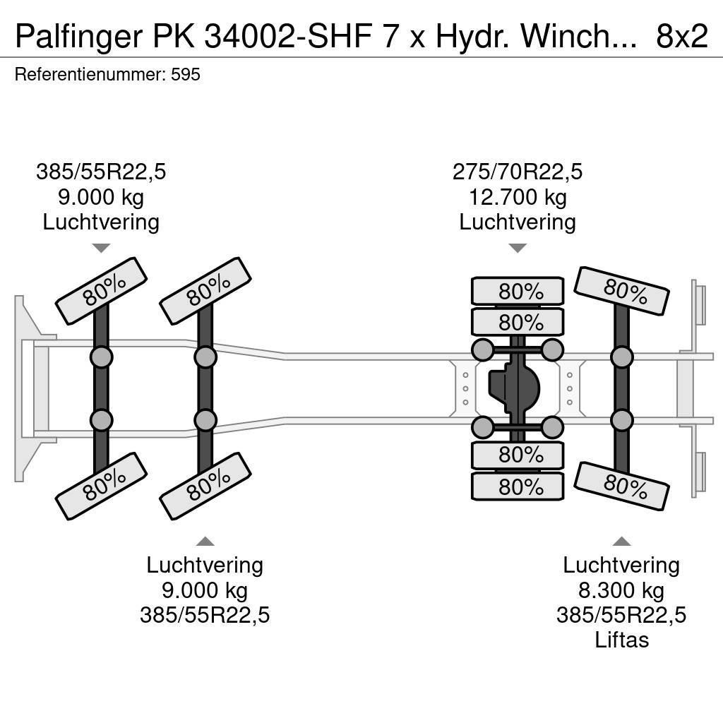 Palfinger PK 34002-SHF  7 x Hydr.  Winch  Scania R580 8x2  E All-Terrain-Krane