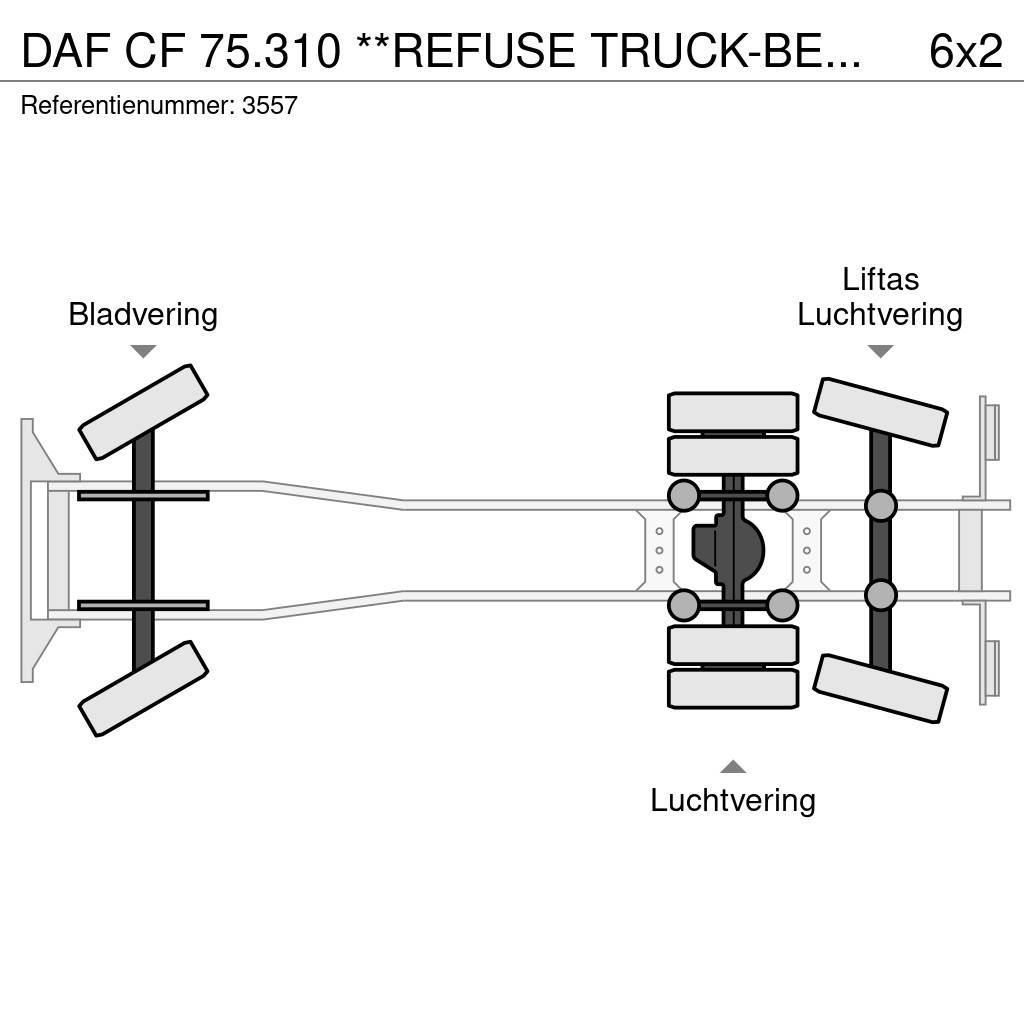DAF CF 75.310 **REFUSE TRUCK-BENNE ORDURE-EURO 4** Müllwagen