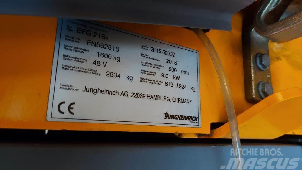 Jungheinrich EFG 216 K // SS // ZV // Duplex // HH 5000mm Elektro Stapler