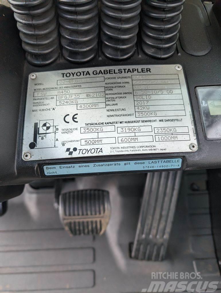 Toyota 8FGJF35 // Triplex // containerfähig Gas Stapler