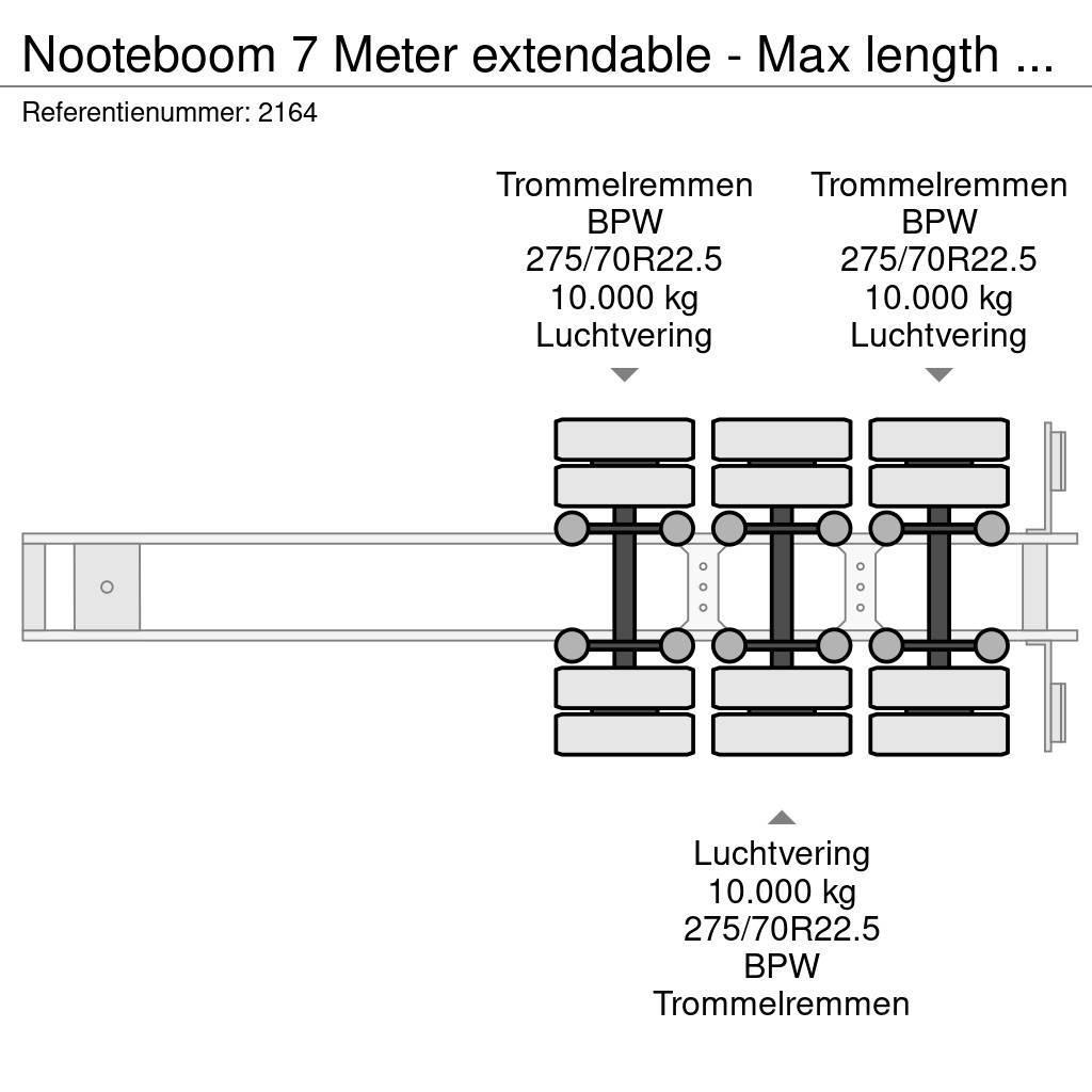Nooteboom 7 Meter extendable - Max length 20 meter Pritschenauflieger