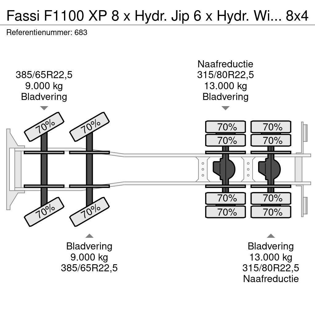 Fassi F1100 XP 8 x Hydr. Jip 6 x Hydr. Winch Frontabstut All-Terrain-Krane